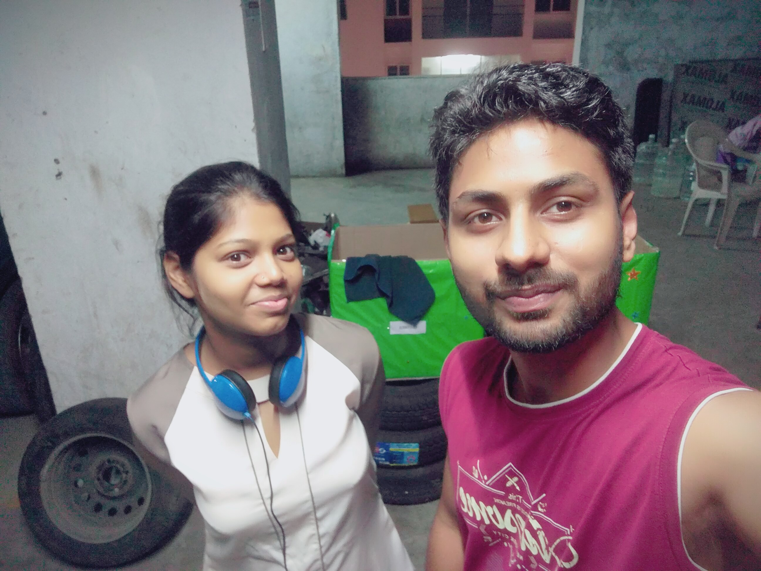 Kartik and Bhavya during their college days in 2016 when the original project was built